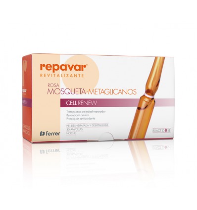 AMPOLLAS ROSA MOSQUETA METAGLICANOS CELLRENEW REPAVAR REVITALIZANTE 30 ampollas