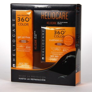 PACK GEL SOLAR OIL-FREE HELIOCARE 360 SPF-50+ BRONCE 50ml + MAQUILLAJE HELIOCARE 360º COLOR CUSHION COMPACT BRONCE SPF-50