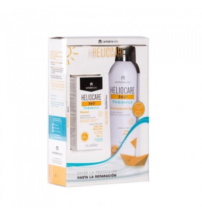 PACK EMULSION SOLAR MINERAL HELIOCARE 360 PEDIATRIC SPF-50 50ml + SPRAY SOLAR HELIOCARE 360 PEDIATRICS SPF-50+ 200ml