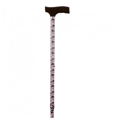 BASTON/MULETILLA EXTENSIBLE DE ALUMINIO ESTAMPADA CON PUÑO DE TACTO BLANDO CODIGO 454