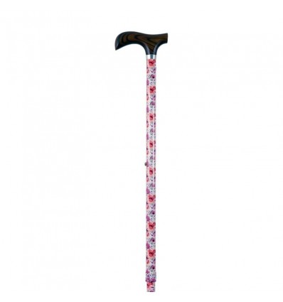 BASTON/MULETILLA EXTENSIBLE DE ALUMINIO ESTAMPADA CON FLORES CODIGO 475