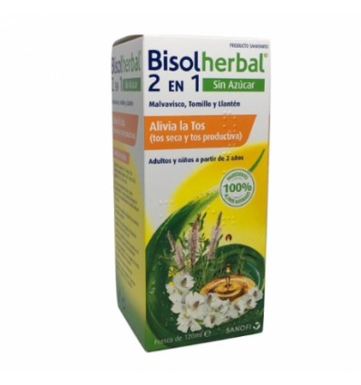 JARABE BISOLHERBAL 2 EN 1 SIN AZUCAR 120ml