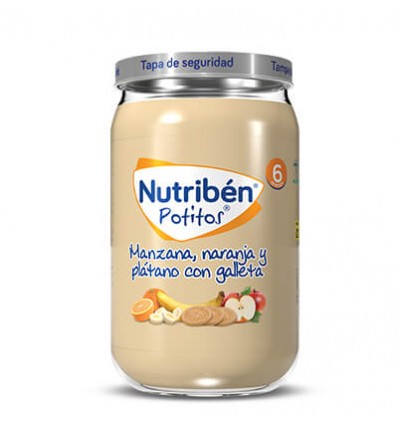 POTITO NUTRIBEN PLATANO, NARANJA, MANDARINA Y PERA +6 MESES 235gr