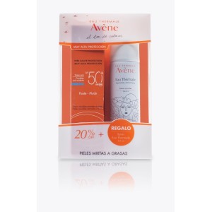 PACK FLUIDO SOLAR AVENE OIL FREE SPF-50+ 50ml + SPRAY AGUA TERMAL AVENE 50ml