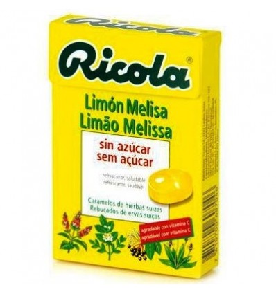 CARAMELOS RICOLA DE LIMON Y MELISA SIN AZUCAR BOLSA 50gr