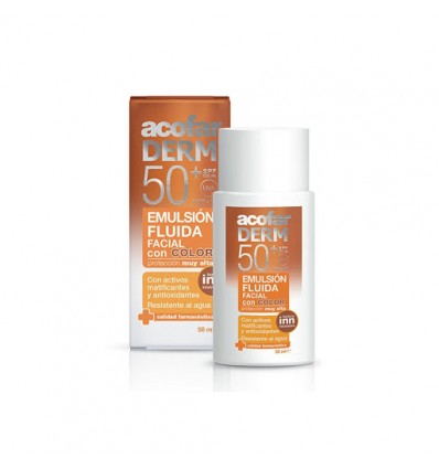 EMULSION FACIAL CON COLOR SPF 50 ACOFARDERM 50ml