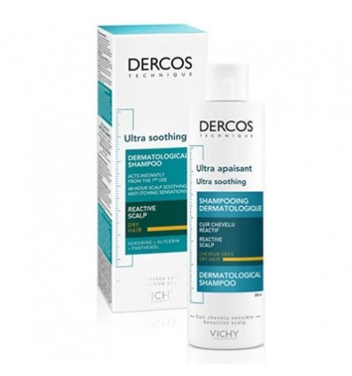 CHAMPU ULTRA CALMANTE VICHY DERCOS PARA CABELLOS SECOS 200ml
