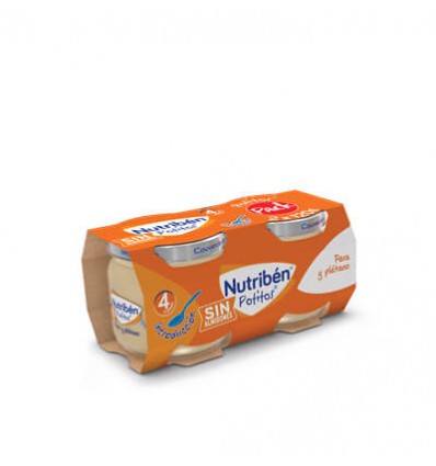 PACK POTITO NUTRIBEN PERA Y PLATANO SIN ALMIDONES 2x120gr