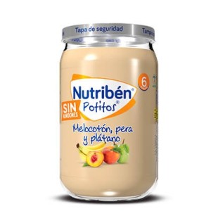 POTITO NUTRIBEN MELOCOTON, PERA Y PLATANO SIN ALMIDONES 235gr