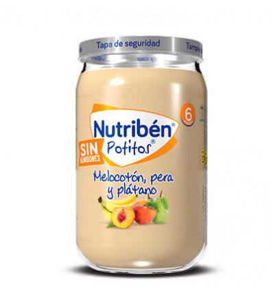 POTITO NUTRIBEN MELOCOTON, PERA Y PLATANO SIN ALMIDONES 235gr