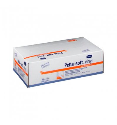 GUANTES DE VINILO SIN POLVO PEHA-SOFT VINYL HARTMANN TALLA MEDIANA 100u