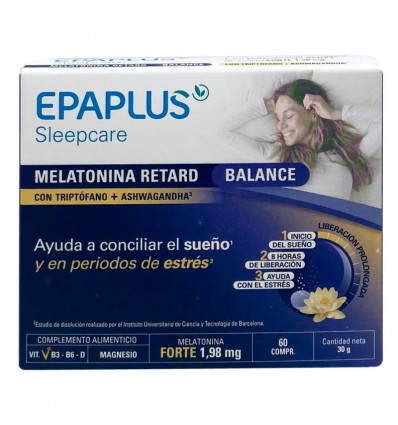 MELATONINA RETARD EPAPLUS SLEEPCARE BALANCE 60 comprimidos