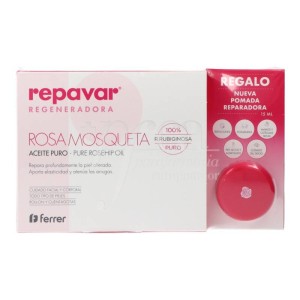 PACK ACEITE ROSA DE MOSQUETA REPAVAR 15ml + POMADA REPARADORA REPAVAR 15ml
