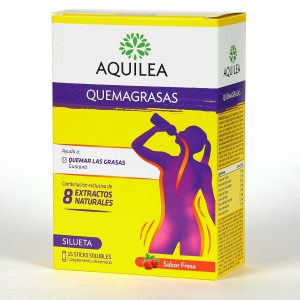 STICK AQUILEA QUEMAGRASAS SABOR FRESA 15 sticks solubles