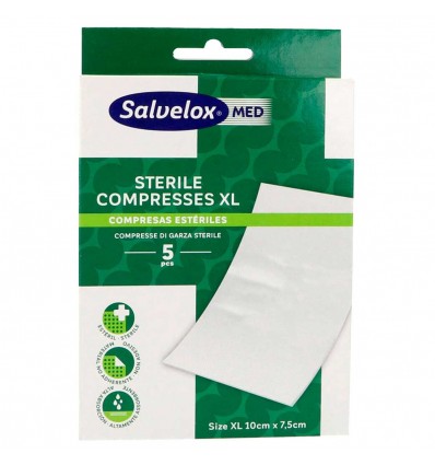 COMPRESAS ESTERILES SALVELOX MED 5x7,5cm 5u
