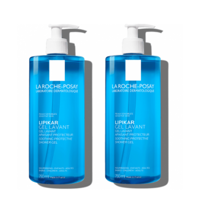 PACK GEL DE DUCHA LIPIKAR LA ROCHE POSAY 2x750ml